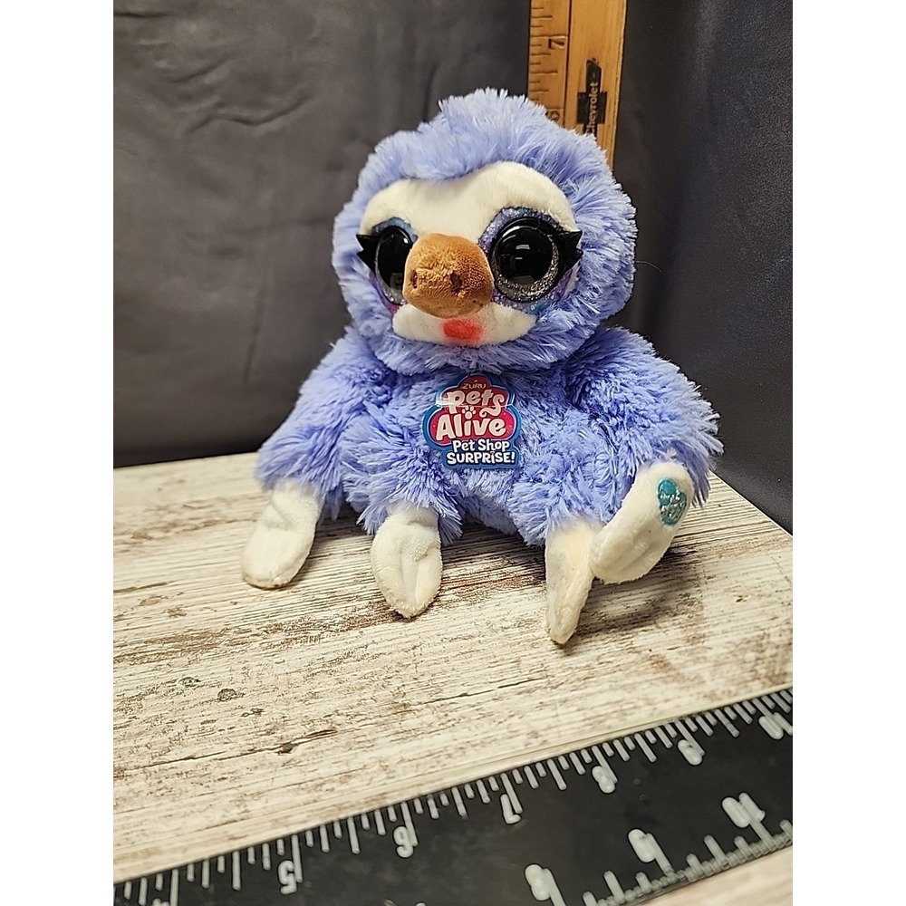 Zuru Pets Alive Fifi Sloth Glitter Eyes Interactive‎ Purple Snoring Toy NEW